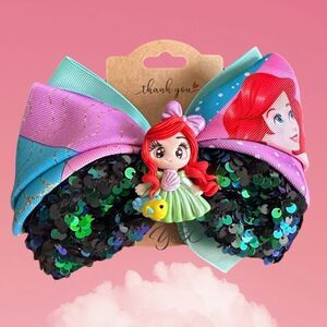Little mermaid handmade bow
